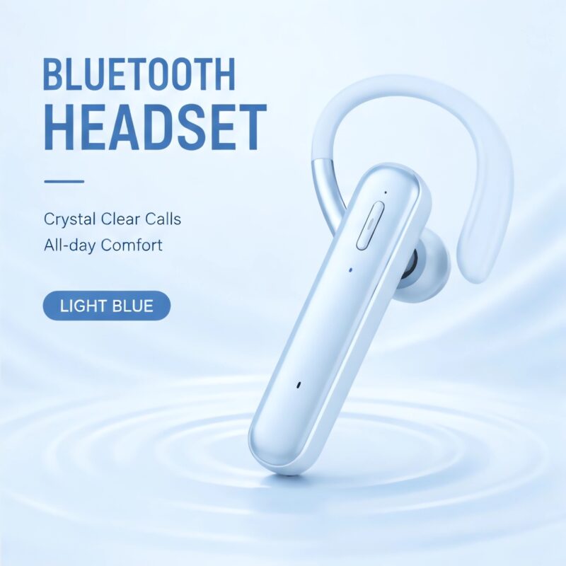 Blue Bluetooth Headset